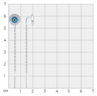 Серьги-цепочки Diamant 94-123-02227-1 вес 1.75 г серебро, эмаль купить,NaN