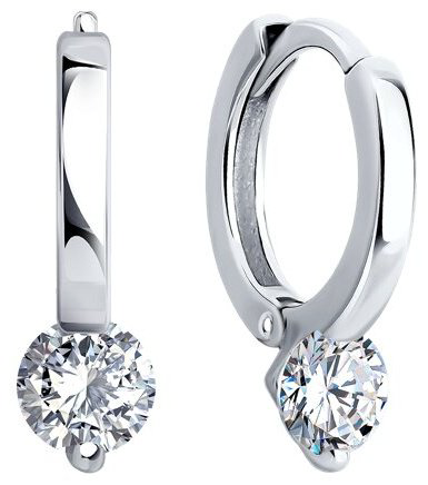 Серьги SOKOLOV 94026684_s вес 2.23 г серебро, фианит купить,NaN