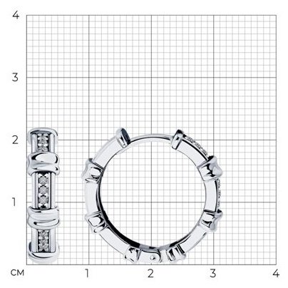 Конго Diamant 94-120-01547-2 вес 6.32 г серебро, фианит купить,NaN