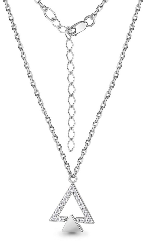 Колье AQUAMARINE 73657А.5_40 длина 40 см вес 4.2 г серебро, фианит купить,NaN
