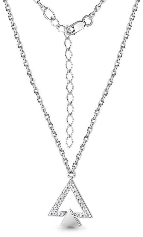 Колье AQUAMARINE 73657А.5_40 длина 40 см вес 4.2 г серебро, фианит купить,NaN