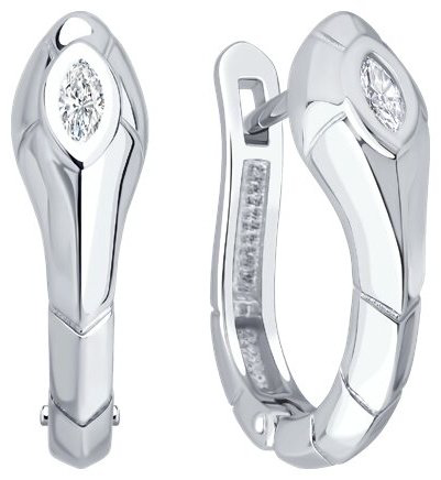 Серьги SOKOLOV 94027115 вес 3.78 г серебро, фианит купить,NaN