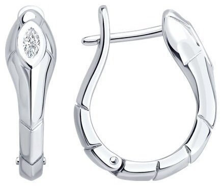 Серьги SOKOLOV 94027115 вес 3.78 г серебро, фианит купить,NaN