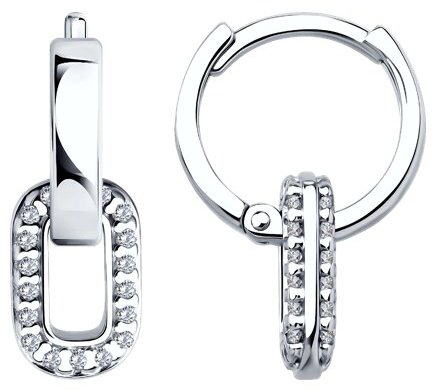 Серьги SOKOLOV 94026813 вес 3.09 г серебро, фианит купить,NaN