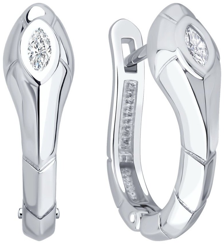 Серьги SOKOLOV 94027115 вес 3.8 г серебро, фианит купить,NaN