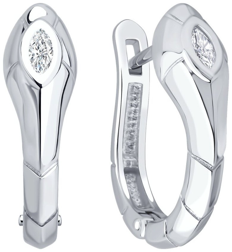 Серьги SOKOLOV 94027115 вес 3.8 г серебро, фианит купить,NaN