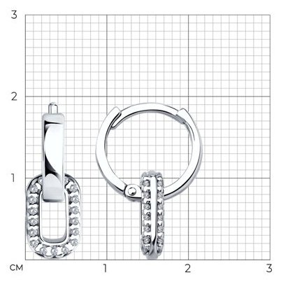 Серьги SOKOLOV 94026813 вес 3.09 г серебро, фианит купить,NaN