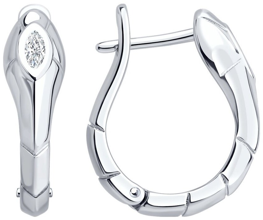 Серьги SOKOLOV 94027115 вес 3.8 г серебро, фианит купить,NaN