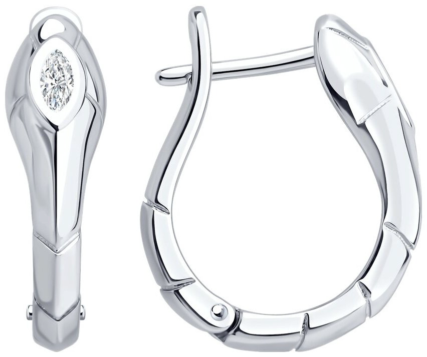 Серьги SOKOLOV 94027115 вес 3.8 г серебро, фианит купить,NaN