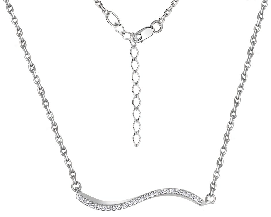 Колье AQUAMARINE 73693А_s длина 45 см вес 4.38 г серебро, фианит купить,NaN