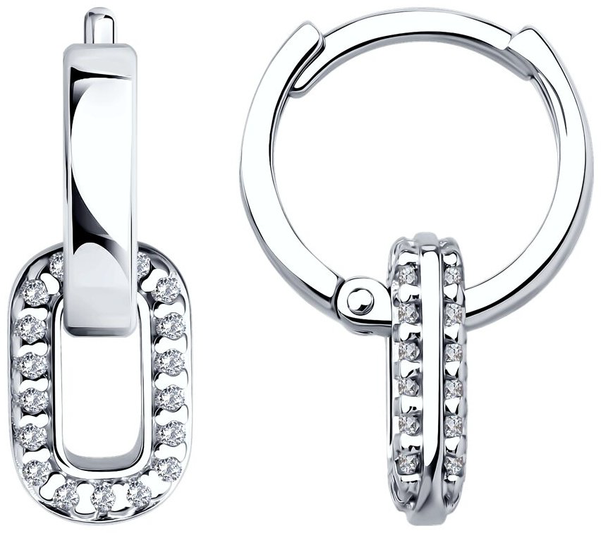 Серьги SOKOLOV 94026813 вес 3.09 г серебро, фианит купить,NaN