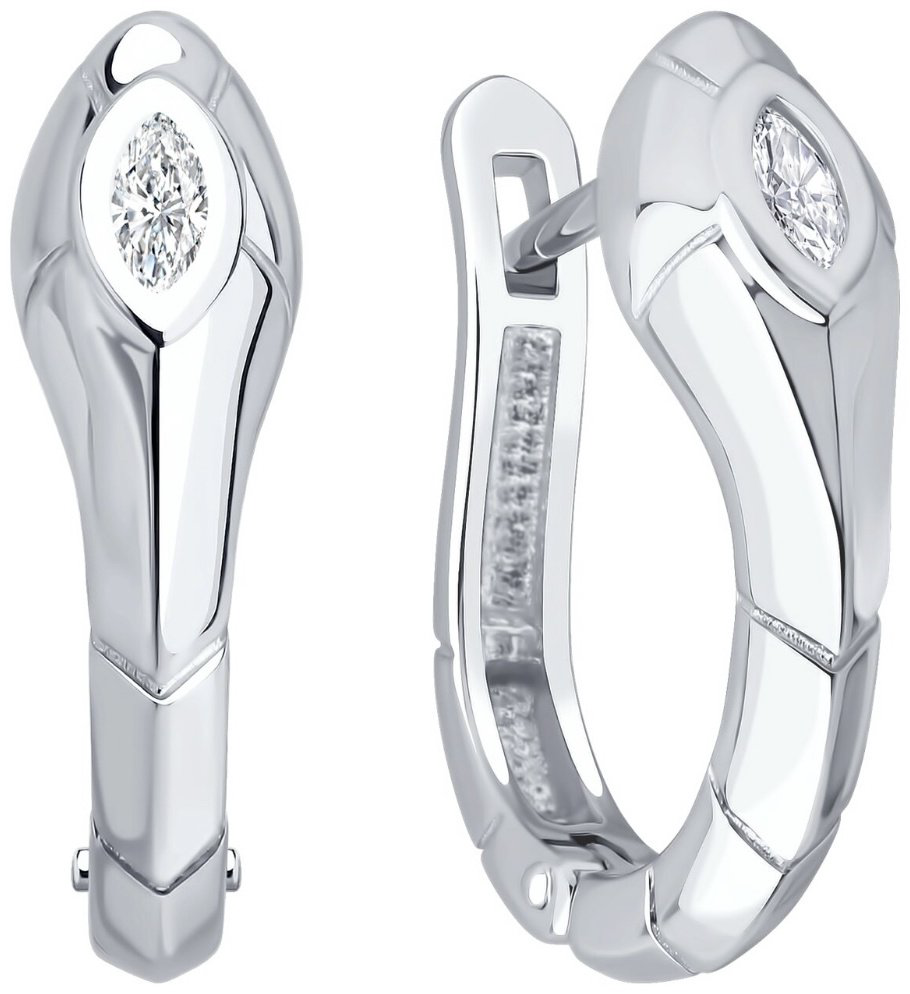Серьги SOKOLOV 94027115 вес 3.9 г серебро, фианит купить,NaN