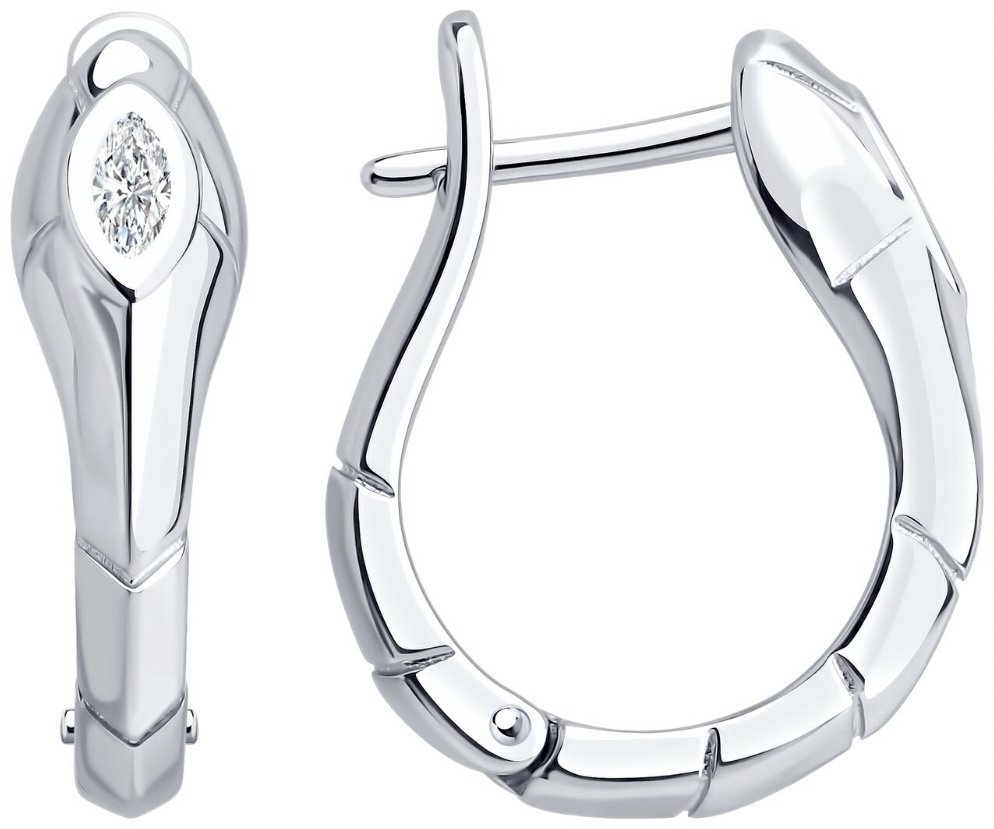 Серьги SOKOLOV 94027115 вес 3.9 г серебро, фианит купить,NaN