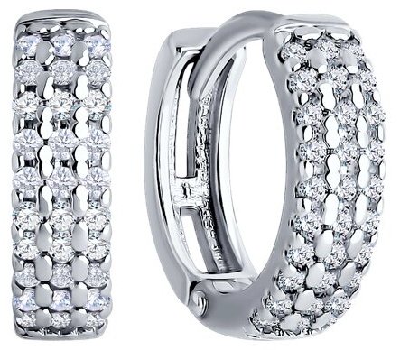 Серьги SOKOLOV 94026691 вес 2.21 г серебро, фианит купить,NaN