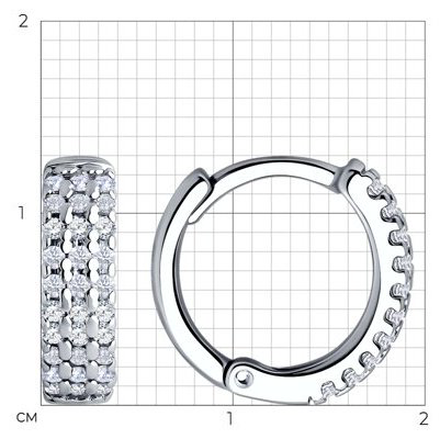Серьги SOKOLOV 94026691 вес 2.21 г серебро, фианит купить,NaN