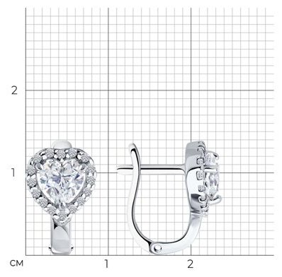 Серьги SOKOLOV 94026816 вес 2.51 г серебро, фианит купить,NaN