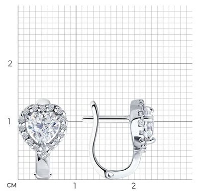 Серьги SOKOLOV 94026816 вес 2.51 г серебро, фианит купить,NaN