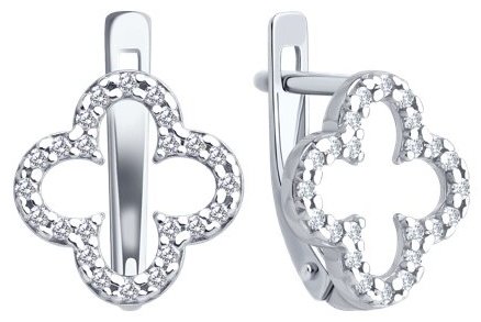 Серьги SOKOLOV 94027122 вес 1.98 г серебро, фианит купить,NaN
