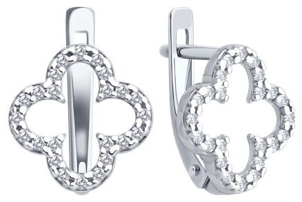 Серьги SOKOLOV 94027122 вес 1.98 г серебро, фианит купить,NaN