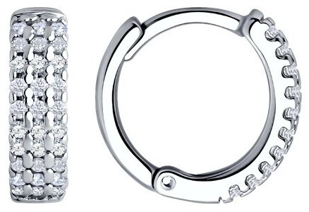 Серьги SOKOLOV 94026691 вес 2.22 г серебро, фианит купить,NaN