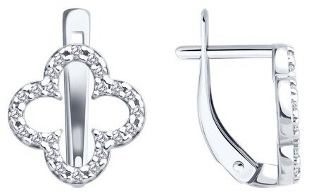 Серьги SOKOLOV 94027122 вес 1.98 г серебро, фианит купить,NaN
