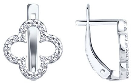 Серьги SOKOLOV 94027122 вес 1.98 г серебро, фианит купить,NaN