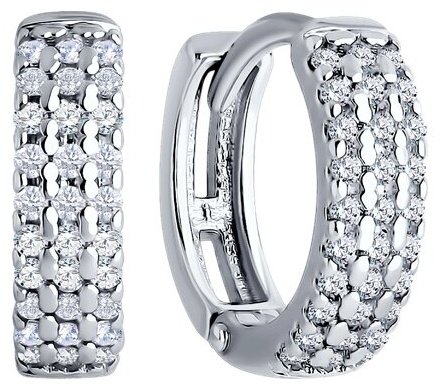 Серьги SOKOLOV 94026691 вес 2.22 г серебро, фианит купить,NaN