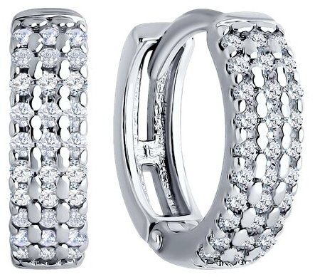 Серьги SOKOLOV 94026691 вес 2.22 г серебро, фианит купить,NaN