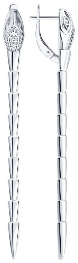 Серьги SOKOLOV 94027144 вес 10.17 г серебро, фианит купить,NaN