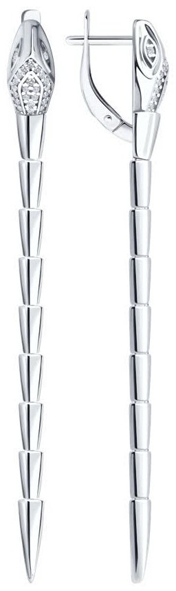 Серьги SOKOLOV 94027144 вес 10.17 г серебро, фианит купить,NaN