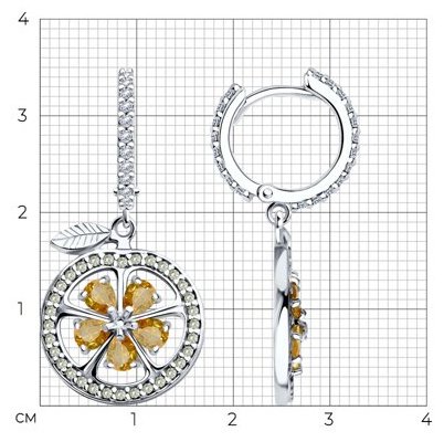 Серьги SOKOLOV 94026694 вес 5.58 г серебро, фианит купить,NaN