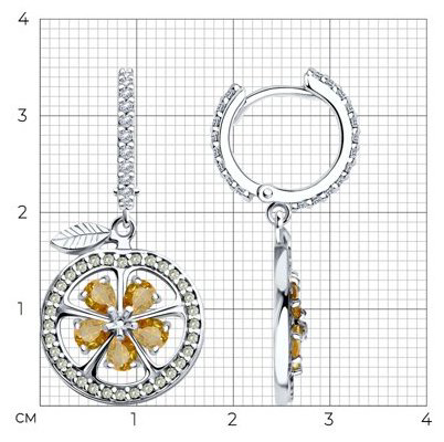 Серьги SOKOLOV 94026694 вес 5.58 г серебро, фианит купить,NaN