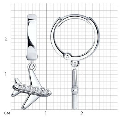 Серьги SOKOLOV 94026703 вес 2.61 г серебро, фианит купить,NaN