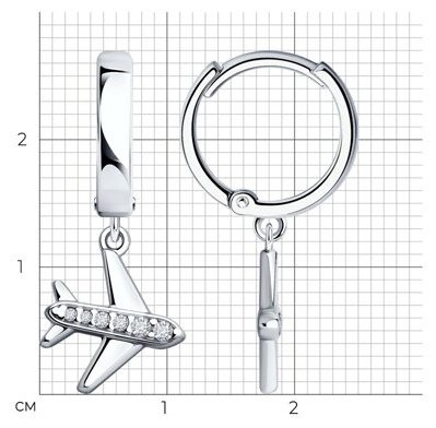 Серьги SOKOLOV 94026703 вес 2.62 г серебро, фианит купить,NaN
