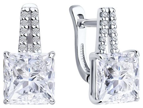 Серьги SOKOLOV 94026820 вес 3.92 г серебро, фианит купить,NaN