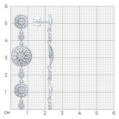 Серьги SOKOLOV 94027149 вес 6.76 г серебро, фианит купить,NaN
