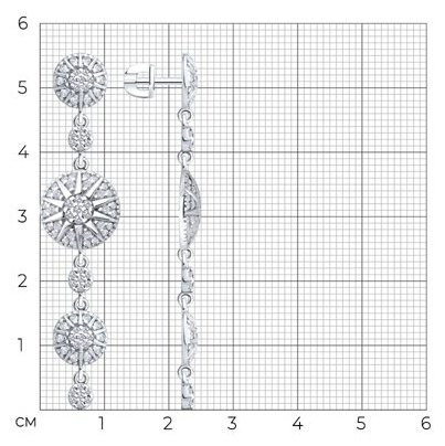 Серьги SOKOLOV 94027149 вес 6.76 г серебро, фианит купить,NaN