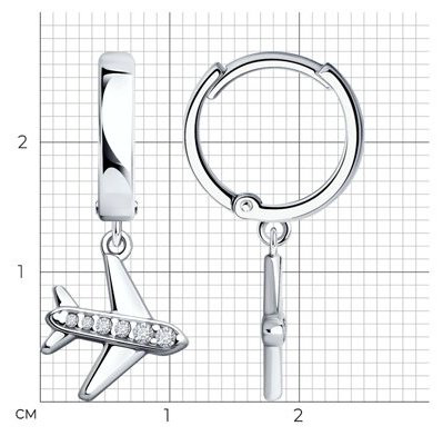 Серьги SOKOLOV 94026703 вес 2.66 г серебро, фианит купить,NaN