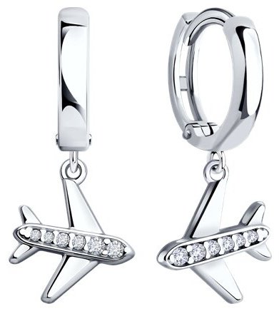 Серьги SOKOLOV 94026703 вес 2.77 г серебро, фианит купить,NaN