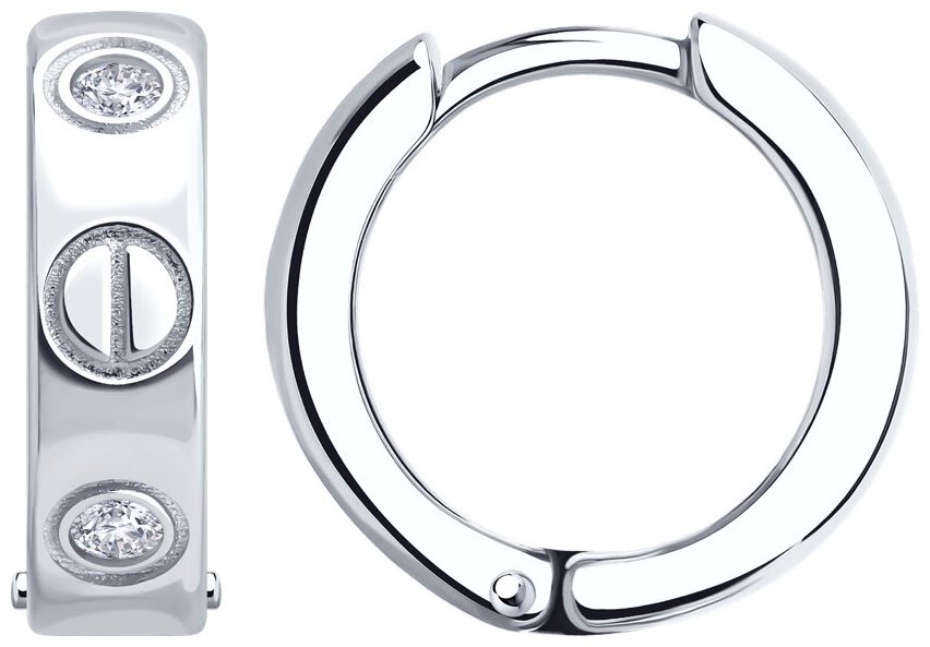 Серьги SOKOLOV 94027209 вес 5.22 г серебро, фианит купить,NaN