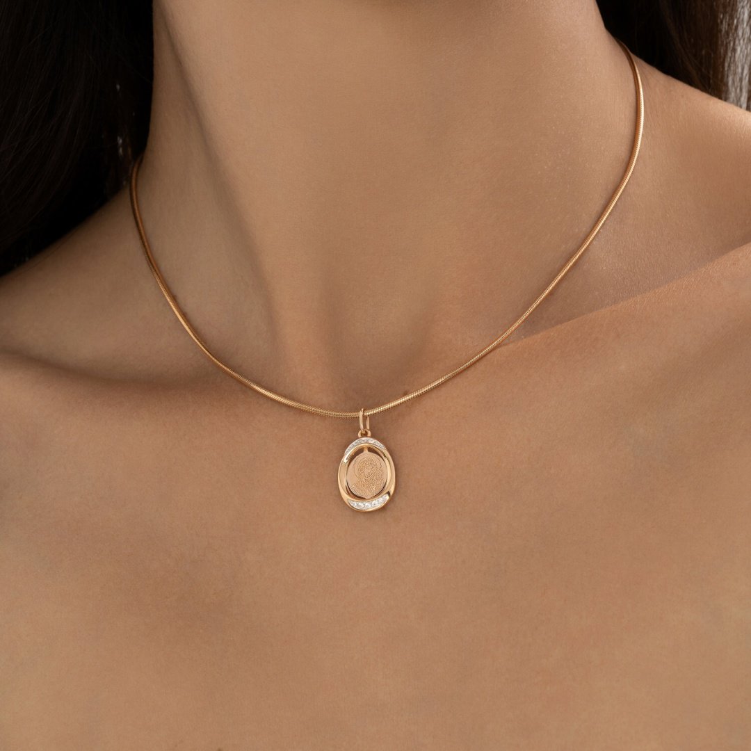 Икона Diamant 51-132-02855-4 вес 1.62 г золото, фианит купить,NaN