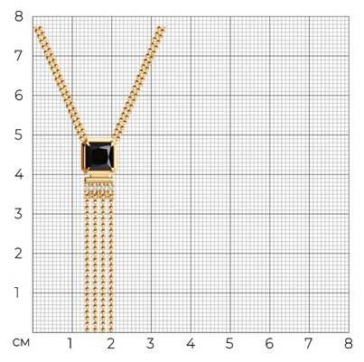 Колье Diamant 93-370-02083-1_45 длина 45 см вес 5.7 г серебро, фианит, оникс купить,NaN