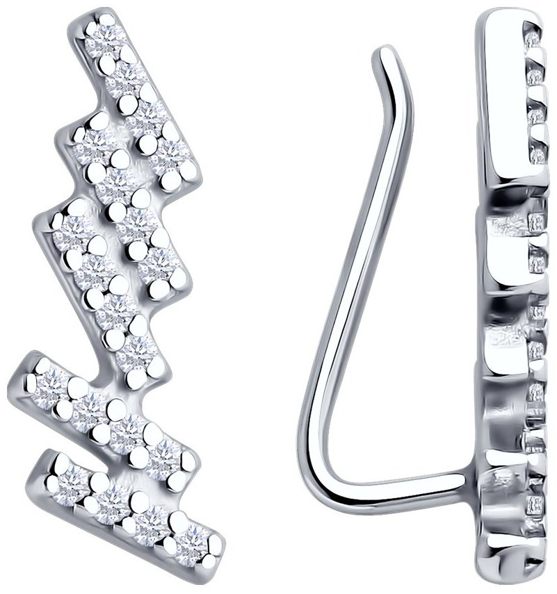Серьги SOKOLOV 94026714 вес 1.62 г серебро, фианит купить,NaN