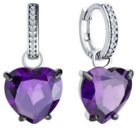 Серьги SOKOLOV 94026823 вес 6.97 г серебро, фианит купить,NaN