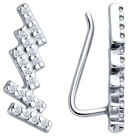Серьги SOKOLOV 94026714 вес 1.62 г серебро, фианит купить,NaN
