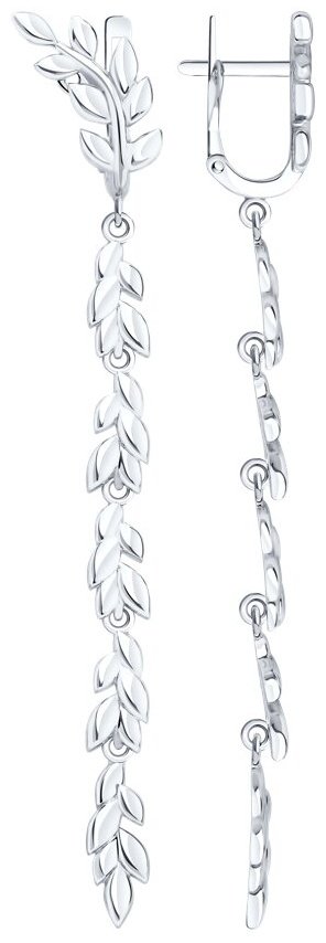 Серьги SOKOLOV 94027228 вес 5.89 г серебро, без вставок купить,NaN