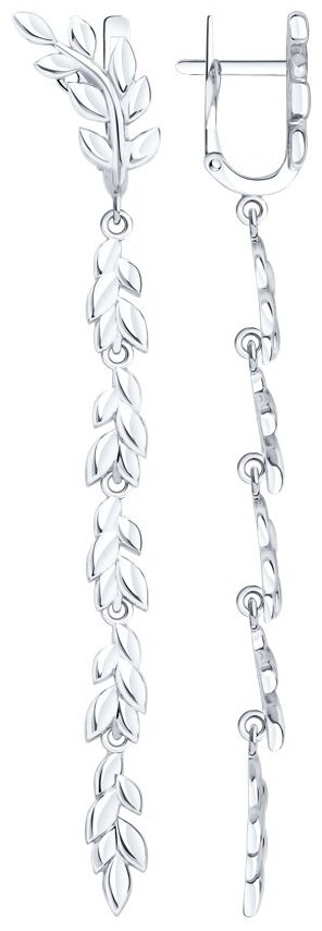Серьги SOKOLOV 94027228 вес 5.89 г серебро, без вставок купить,NaN