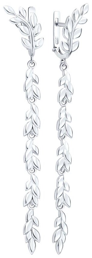Серьги SOKOLOV 94027228 вес 5.89 г серебро, без вставок купить,NaN