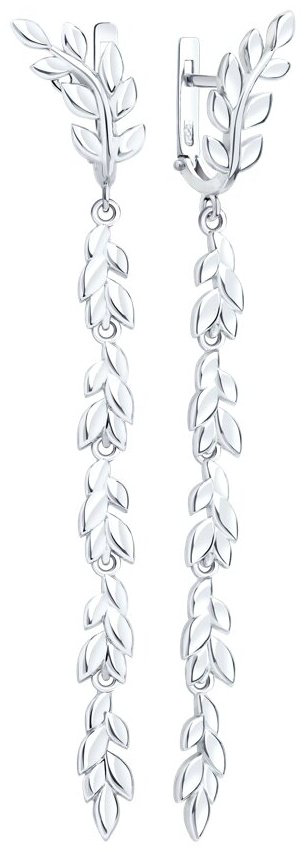 Серьги SOKOLOV 94027228 вес 5.89 г серебро, без вставок купить,NaN
