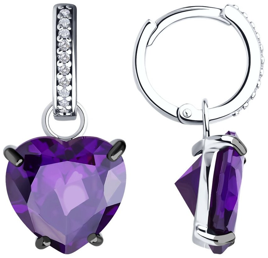 Серьги SOKOLOV 94026823 вес 6.97 г серебро, фианит купить,NaN